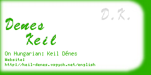 denes keil business card