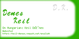 denes keil business card